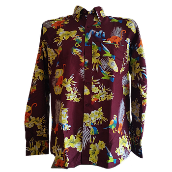 CAMISA HOMBRE M/C DISEÑO HAWAIANA  F18-33 GAIVANLE