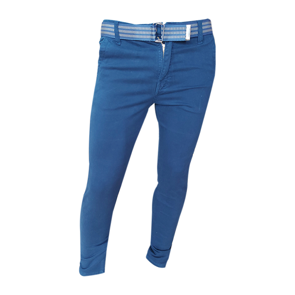 Pantalon gabardina azul online hombre