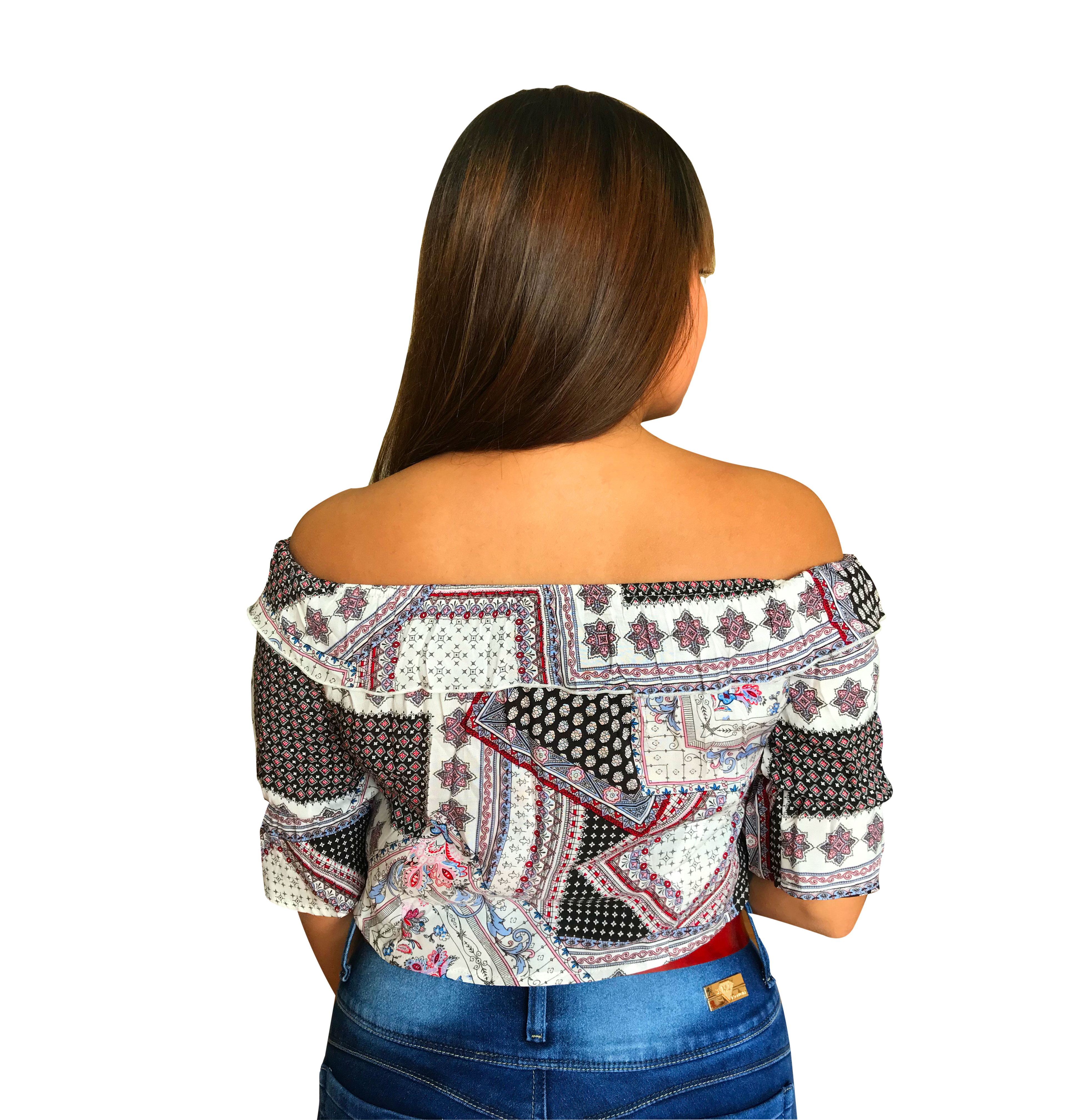 BLUSA MUJER CORTA ESTAMPADA LUCY ANDREALY