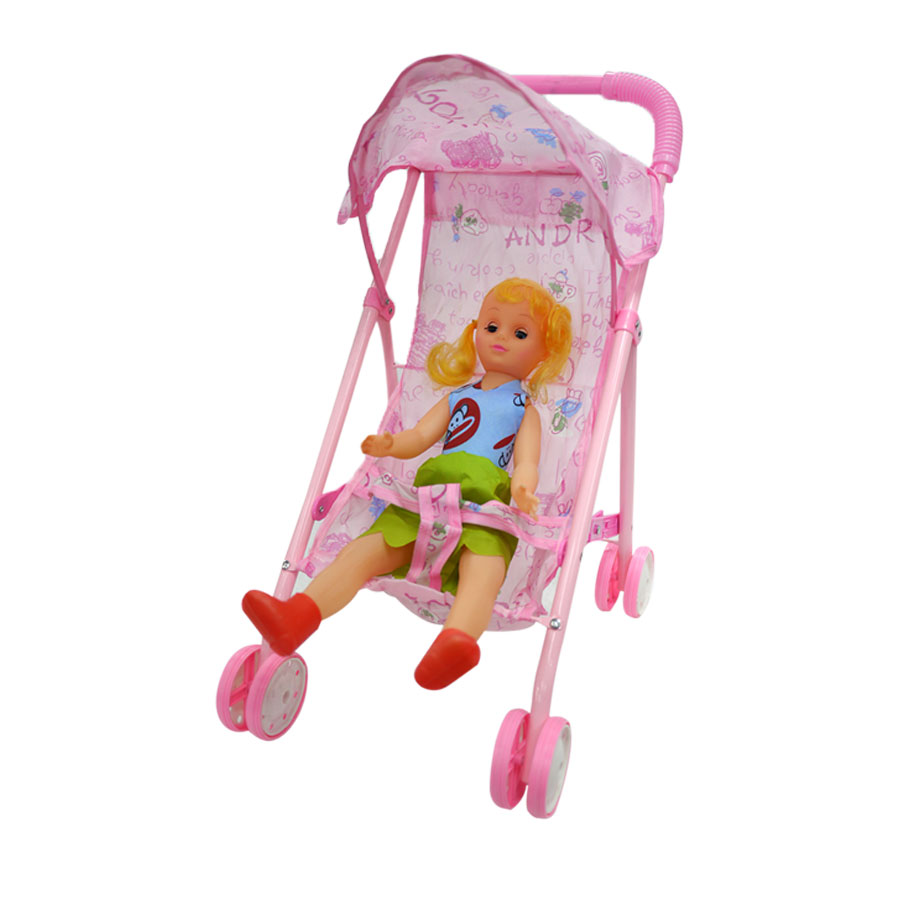Bebe con coche de juguete sales
