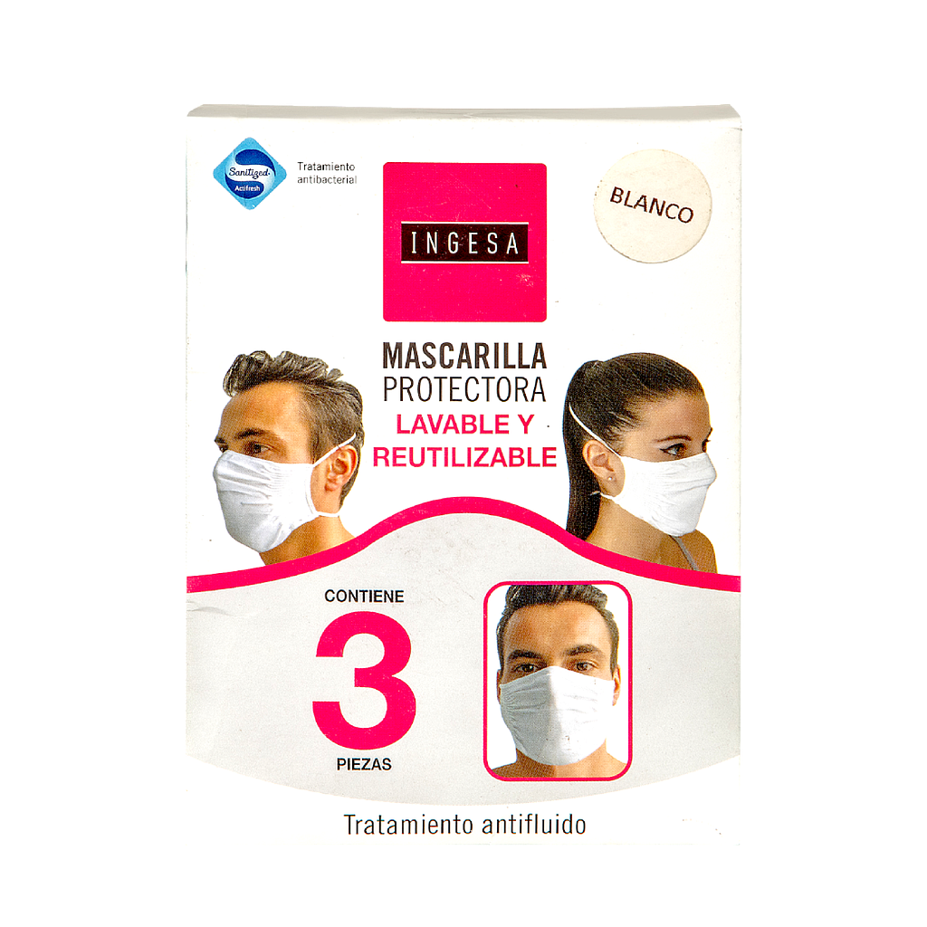 PACK X3 MASCARILLA PROTECTORA INGESA