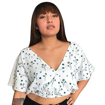 CROP TOP MUJER CREPE ESTAMPADO 308 MARKA