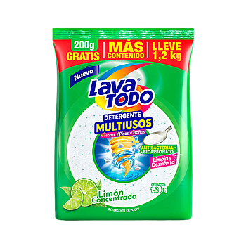 DETERGENTE LAVATODO LIMON 1KG